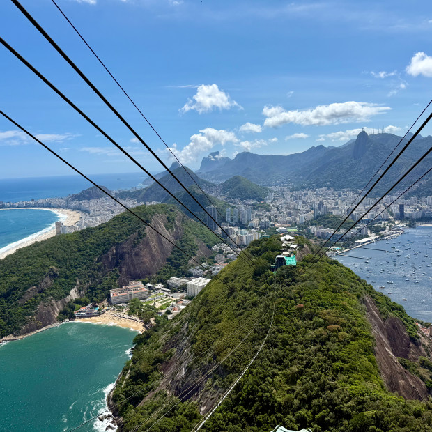 view from the Sugarloaf cable car, Rio de Janeiro, Brazil